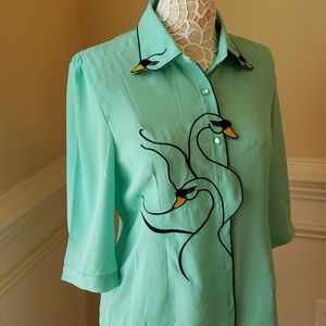 Vintage Swan Lake Blouse